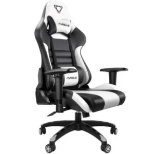 Gaming Chair With Footrest BLACK/WHITE