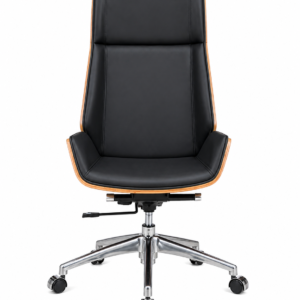 Executive Wooden High Back Leather Office Chair – Top Quality Luxury Boss Chair for Office & Home