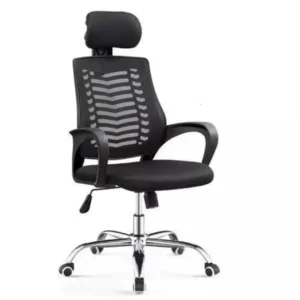Mesh Office Chair with Headrest – Comfort, Support and Modern Design Improve your workspace with this ergonomic mesh office chair with headrest, designed to provide full-body support and long-lasting comfort during extended working hours.