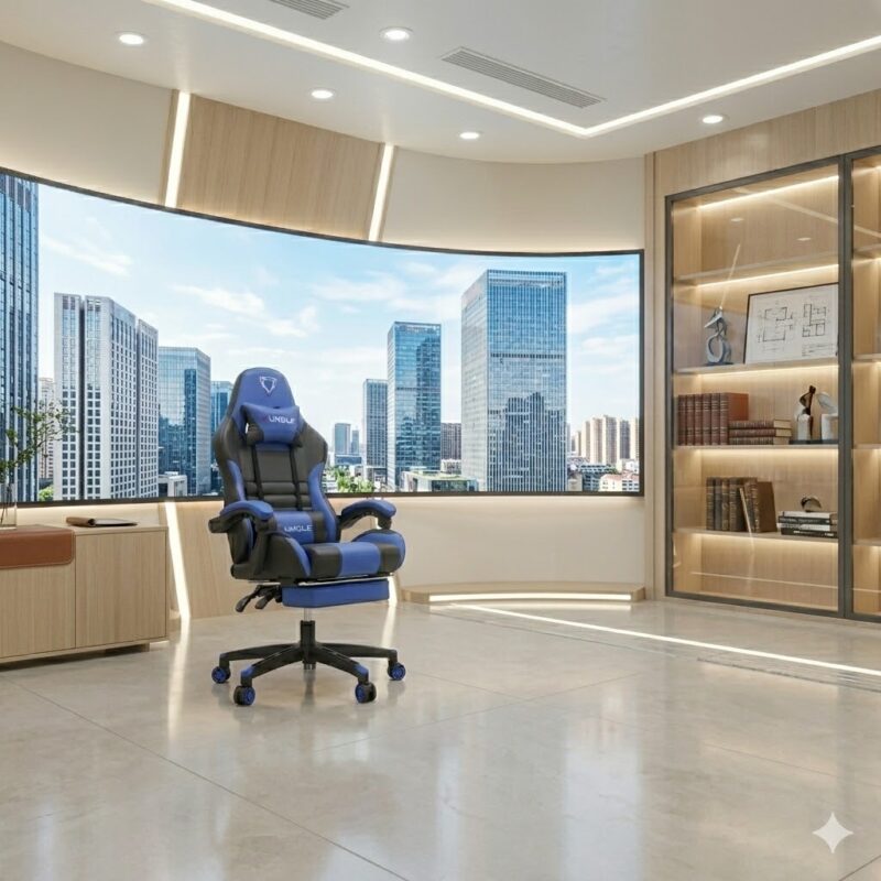 Blue & Black Gaming Chair  Comfort Meets Style