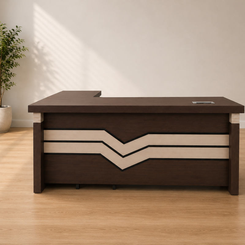 Executive Table Modern Design Brown Color