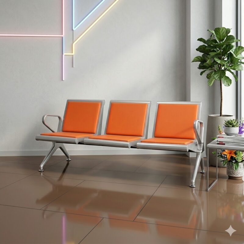 Modern 3 IN 1 PU Leather Visitors Waiting Chair